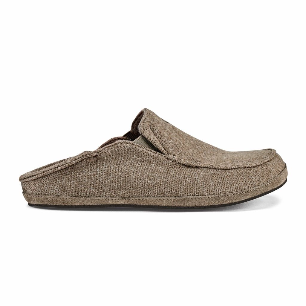 Zapatos Olukai Moloā Hulu - Pantuflas Hombre Beige 20617-845